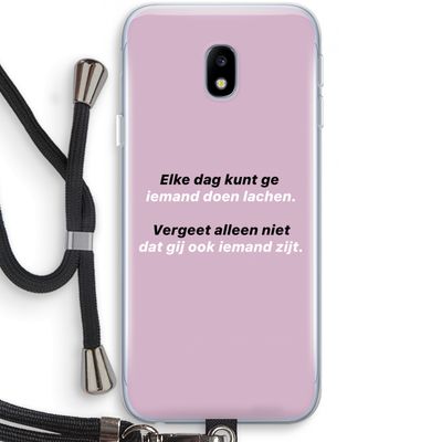 gij zijt ook iemand: Samsung Galaxy J3 (2017) Transparant Hoesje met koord gij zijt ook iemand: Samsung Galaxy J3 (2017) Transparant Hoesje met koord