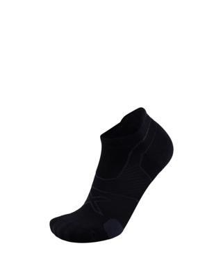 2XU Vectr Cushion No Show hardloopsokken Black/Titanium unisex L