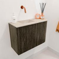 Toiletmeubel Mondiaz Joya Dlux | 61.6 cm | Meubelkleur Shadow | Faye wastafel Frappe Wasbak Links | Zonder kraangat(en) Toiletmeubel Mondiaz Joya Dlux | 61.6 cm | Meubelkleur Shadow | Faye wastafel Frappe Wasbak Links | Zonder kraangat(en)