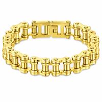 Heren armband Edelstaal Biker Chain Goudkleurig