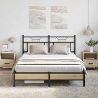 Bedframe zonder matras hout sonoma eikenkleurig 140x190 cm