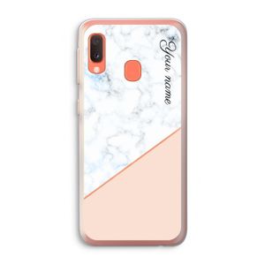 Marmer in stijl: Samsung Galaxy A20e Transparant Hoesje