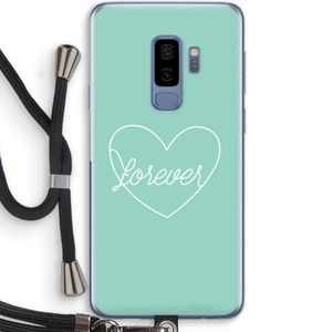 Forever heart pastel: Samsung Galaxy S9 Plus Transparant Hoesje met koord
