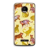 Cute Tigers and Leopards: Motorola Moto Z Force Transparant Hoesje