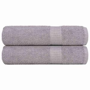 VidaXL Douchehanddoeken 2 st 70x140 cm 360 g/m² 100% katoen grijs