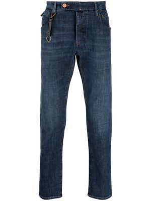 Incotex jean slim à taille mi-haute - Bleu