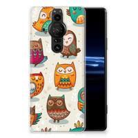 Sony Xperia Pro-I | TPU Hoesje | Vrolijke Uilen