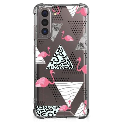 Samsung Galaxy S21 Case Anti-shock Flamingo Triangle Samsung Galaxy S21 Case Anti-shock Flamingo Triangle