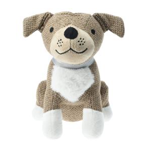 H&amp;amp;S Collection Deurstopper - hond - bruin - 27 x 20 x 27 cm - polyester - dieren thema deurstoppers   -