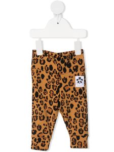 Mini Rodini pantalon de jogging à motif léopard - Marron