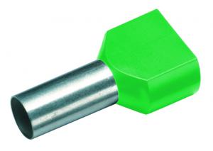 Cimco 18 2420 Dubbele adereindhulzen 6 mm² Deels geïsoleerd Groen 100 stuk(s)