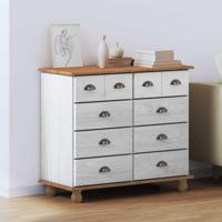 Ladekast met lade ASKIM Wit 91 x 40 x 79 cm Massief grenenhout