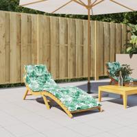 VidaXL Ligbedkussen bladpatroon oxford stof