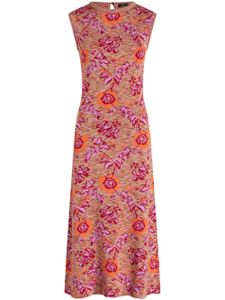 ETRO robe sans manches à fleurs en jacquard - Rose