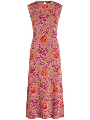 ETRO robe sans manches à fleurs en jacquard - Rose