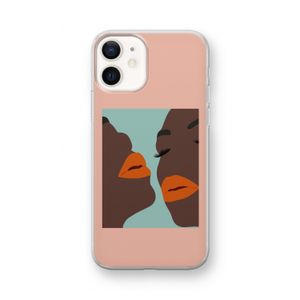 Orange lips: iPhone 12 mini Transparant Hoesje