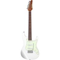 Ibanez LM1-LWH Luna White Luca Mantovanelli Signature elektrische gitaar met koffer - thumbnail