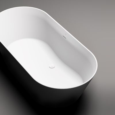 Vrijstaand Ligbad Clou Solium Geïntegreerde Overloop Met Witte Plug Mat Wit