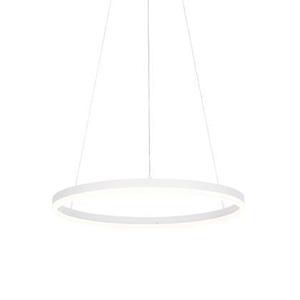 QAZQA Design hanglamp wit 60 cm incl. LED 3-staps dimbaar - Anello