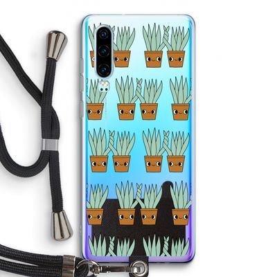 Sansevieria: Huawei P30 Transparant Hoesje met koord