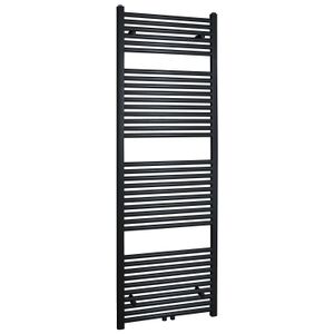 BWS Sierradiator Elvira 60x181 cm Middenonder Aansluiting Mat Zwart