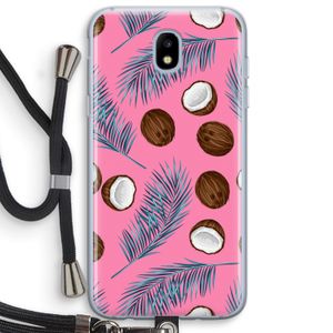 Kokosnoot roze: Samsung Galaxy J5 (2017) Transparant Hoesje met koord