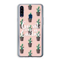 Cactus quote: Samsung Galaxy A20s Transparant Hoesje