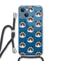 It's a Purrr Case: iPhone 13 Transparant Hoesje met koord