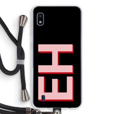 Monogram: Samsung Galaxy A10 Transparant Hoesje met koord