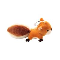 Eekhoorn pluche speelgoed gevulde dier sleutelhanger Doll sleutelhanger tas met zuignap pluche sleutels speelgoed (bruin)