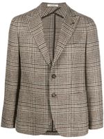 Tagliatore blazer boutonné à motif pied-de-poule - Marron