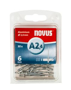 Novus Blindklinknagel A2,4 X 6mm | Alu SB | 30 stuks - 045-0019 045-0019