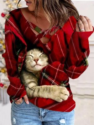 V Neck Casual Loose tunic T-Shirt