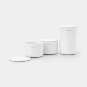 Brabantia ReNew opbergpotjes, set van 3 - White