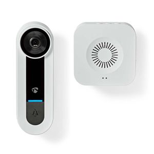 Nedis SmartLife Videodeurbel | Wi-Fi | Netvoeding | 1536x1536 | Cloud Opslag (optioneel) / microSD (niet inbegrepen) / Onvif | IP65 | Met