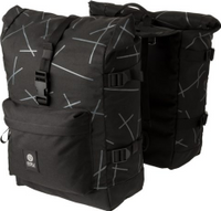 AGU Urban Trend dubbele fietstas Roll-Top zwart - thumbnail