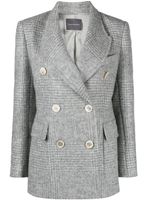 Lorena Antoniazzi blazer croisé à carreaux - Gris - thumbnail