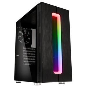 Kolink Nimbus RGB Midi-tower PC-behuizing Zwart 1 voorgeïnstalleerde ventilator, Geïntegreerde verlichting, Zijvenster, Stoffilter