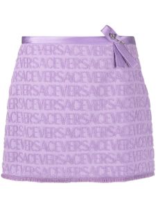 Versace x Dua Lipa minijupe à logo en jacquard - Violet