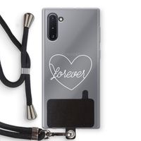 Forever heart pastel: Samsung Galaxy Note 10 Transparant Hoesje met koord