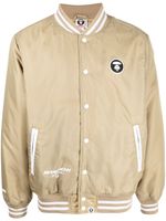 AAPE BY *A BATHING APE® veste bomber à patch logo - Marron - thumbnail