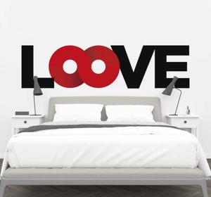 Decoratieve "love" muursticker