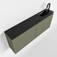 Toiletmeubel Mondiaz Ture | 120 cm | Meubelkleur Army | Eden wastafel Urban Rechts | 1 kraangat