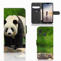 Huawei P20 Lite | Telefoonhoesje | Met pasjeshouder | Panda