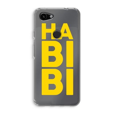 Habibi Blue: Google Pixel 3a Transparant Hoesje