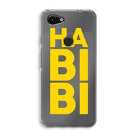 Habibi Blue: Google Pixel 3a Transparant Hoesje