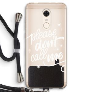 Don't call: Xiaomi Redmi 5 Transparant Hoesje met koord