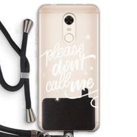 Don't call: Xiaomi Redmi 5 Transparant Hoesje met koord