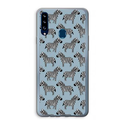 Zebra: Samsung Galaxy A20s Transparant Hoesje