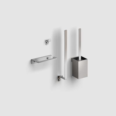 Complete Toiletset Clou Flat RVS Geborsteld